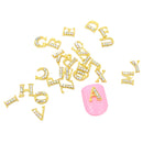 NAILDROBE 26 Letter Alphabet Nail Charms (A to Z) with BONUS Reusable Tube Storage Container naildrobe