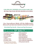 Sugar Scrub USDA Organic and Vegan, Lemongrass Body Scrub with Shea Butter, Refreshing, Gentle Exfoliant, Great for Rough, Dry Skin, Feet and Elbows, Coconut Oil and Avocado Oil, 8oz Earth's Enrichments