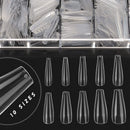 Fake Nails Kit Acrylic Nails - False Nails With Glue Ejiubas Press On Nails Set 500PCS Clear Full Cover False Nails 4PCS Nail Glues 1PC Nail File With Case Ejiubas