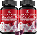 Astaxanthin Supplements 24mg Gummies with Resveratrol, Vitamin B1, Coconut Oil - Algae Organic Antioxidants for Men & Women Healthy Aging, Skin, Eyes, Immune - Vegan, Sugar-Free, Non-GMO, 120 Servings Infinity Warehouse