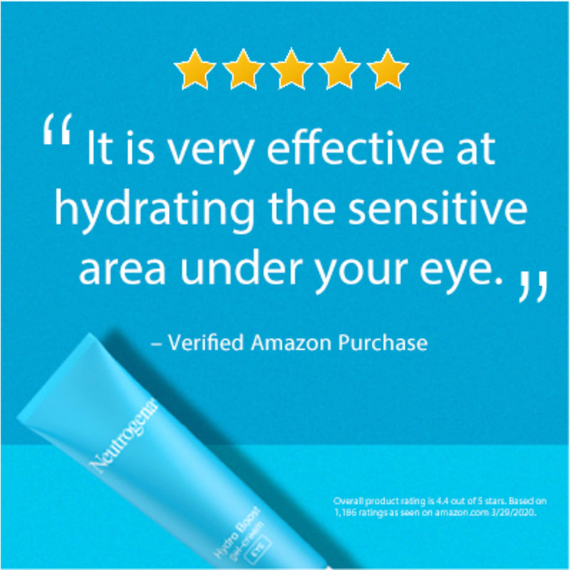 Neutrogena Hydro Boost Water Gel Facial Moisturizer with Hyaluronic Acid, 1.7 oz & Hydro Boost Hydrating Gel Eye Cream with Hyaluronic Acid, 0.5 oz Neutrogena