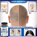 DHT Blocker Hair Growth Support Supplement - Supports Healthy Hair Growth - Helps Support Healthy Thicker Stronger Hair - With High Potency Biotin and Saw Palmetto - For Men And Women - w/ Travel Box Restoriden