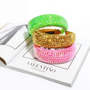 SP SOPHIA COLLECTION Women's Sparkling Crystal Padded Rhinestone Wide Bejeweled Hair Headband Party Hairband Hair Accessories in Hot Pink SP Sophia Collection