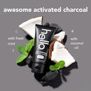 hello Epic Whitening Charcoal Fluoride Free Toothpaste, Activated Charcoal Toothpaste with Coconut Oil, Whitens Teeth Naturally, SLS Free, Fresh Mint, 3 Pack, 4.0 Oz Tubes Infinity Warehouse