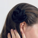 Shimmering Rose Shape Bow Barrette | Hair Clip (Black) ANYA accessories
