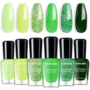 Morovan Fingernail Nail Polish Set: Holographic Metallic Ombre Lacquer Air Dry Nail Polish Regular Nail Pack 0.27oz Glitter Finger Nail Bulk Toenail Polish Kit Halloween Fall Gift for Women Infinity Warehouse