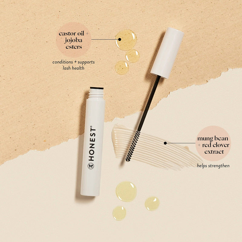 Honest Beauty Honestly Healthy Lash Tint, Brown with Castor Oil |Serum-Infused Lash Tint | EWG Certified + Ophthalmologist Tested + Cruelty Free | 0.27 fl.oz. Honest Beauty