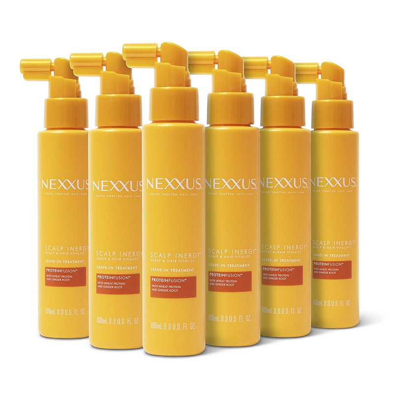 Nexxus Scalp Inergy Leave-in Conditioner For Damaged Hair, Deep Conditioner, Paraben-Free 3.3 oz, 6 Pack Nexxus