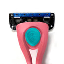 Preserve POPi Shave 5 Razor System Made with Recycled Ocean Plastic and 5-blade cartridge (Recycled Ocean Plastic: Coral Pink) Preserve