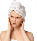 Kitsch Microfiber Hair Towel Wrap for Women, Hair Turban for Drying Wet Hair, Easy Twist Hair Towels, Super Absorbent and Ultra Soft (Micro Dot) Kitsch Store