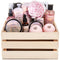 Bath Spa Gift Sets - Luxury Basket With Coconut & Vanilla - Spa Kit Includes Wash, Bubble Bath, Lotion, Bath Salts, Body Scrub, Body Spray, Shower Puff, Bathbombs, Soap and Towel