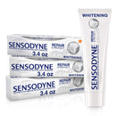 Sensodyne Repair and Protect Whitening Toothpaste, Toothpaste for Sensitive Teeth and Cavity Prevention, 3.4 oz (Pack of 3) Sensodyne