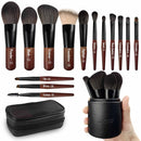 Jilier Travel Makeup Brush Set, 14 pcs Mini Makeup Brushes for Foundation, Powder, Eyeshadow, Highlight, Contour, Blush & Concealer, Small Makeup Brush Set Purse Size with Case Infinity Warehouse