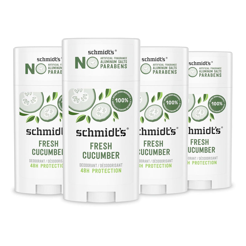 Schmidt's Aluminum-Free Vegan Deodorant Sandalwood & Citrus 4 Count for Women and Men, with 24 Hour Odor Protection, Natural Ingredients, Cruelty-Free, 2.65 oz Infinity Warehouse