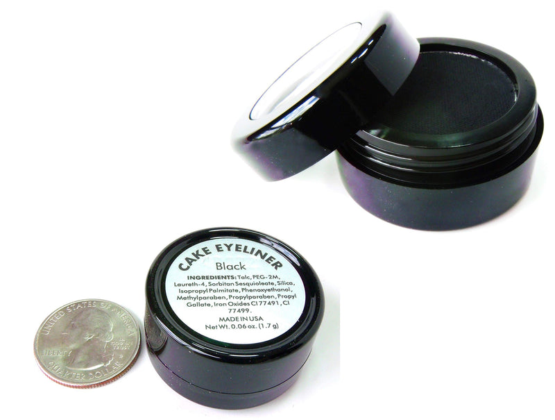 THE ORIGINAL Pure Ziva Jet Matte Black Onyx Midnight Wet Dry Pressed Powder Cake Eyeliner Eyeshadow HD Professional Wing Eye Liner, No Smudge, Dark Pigment, Gluten Free, Cruelty Free & Vegan Pure Ziva