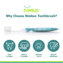 Nimbus Extra Soft Toothbrushes (Regular Size Head), Periodontist Design Tapered Bristles for Sensitive Teeth and Receding Gums, Individually Wrapped Plaque Remover Travel Toothbrush (5 Pack, Colors May Vary) Nimbus