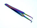 Heavy Duty Stainless Steel 3D 5D 6D Volume Eyelash Extension Tweezers Fine Point (A2ZSCILAB) (Right Angled 90 Degree Plasma Coated) A2ZSCILAB