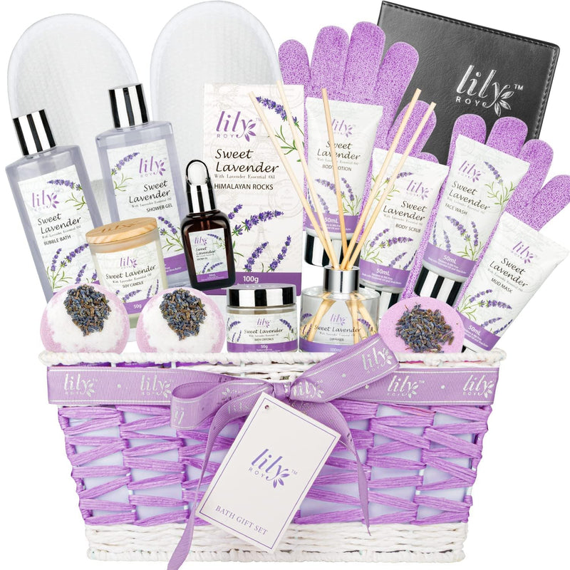 19 Pcs Rose Gifts Spa Gift Set Bath and Body Gifts Basket Set For Women Bath Spa Gift Baskets Set for Women Mom Mothers Day Christmas Birthday Valentines Gifts Spa Kit for Women Mom Gift