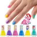 Disney Princess - Townley Girl Castlebox Non-Toxic Peel-Off Water-Based Natural Safe Quick Dry Nail Polish | Gift Kit Set for Kids Girls, First Princess | Opaque Colors, Ages 3+ (18 Pcs) Townley Girl