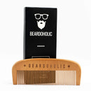 Beardoholic Beard Comb With a Gift Box – Wide Teeth – Anti-Static, Eliminates Tangles and Keeps Your Beard Neat and Tidy – 5.31 x 1.96 IN Handmade 100% Pearwood Design Beardoholic