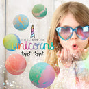 Unicorn Bath Bombs for Girls with Jewelry Inside Plus Jewelry Box- Valentine Gift for Kids. All Natural and Organic with Skin moisturizing Shea Butter. Bubble Bath Fizzies with Surprise Toys. Mineral Me California