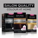 John Frieda Precision Foam Hair Color, Light Natural Brown 6N, Full-coverage Hair Color Kit, with Thick Foam for Deep Color Saturation (Pack of 2) John Frieda
