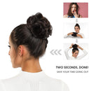 ROSEBUD Messy Bun Hair Pieces Scrunchie Hair Bun Extensions Synthetic Chignon Hairpiece for Women Hair Updos Rose bud