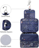 Hanging Travel Toiletry Bag Cosmetic Make up Organizer for Women and Girls Waterproof (Blue Galaxy (upgrade)) Narwey Store