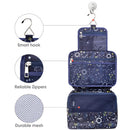 Hanging Travel Toiletry Bag Cosmetic Make up Organizer for Women and Girls Waterproof (Blue Galaxy) Narwey