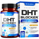 DHT Blocker Hair Growth Support Supplement - Supports Healthy Hair Growth - Helps Support Healthy Thicker Stronger Hair - With High Potency Biotin and Saw Palmetto - For Men And Women - w/ Travel Box Restoriden