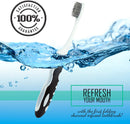 Travel Toothbrushes, Good as a Camping Toothbrush or Travel Toothbrush, Charcoal Folding Toothbrush, Foldable and Compact Travel Toothbrush with Soft Bristles For Your Sensitive Gums (6 Pack-Charcoal) Lingito