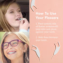 Platypus Orthodontic Flossers for Braces | Ortho Picks for Adults & Kids | Fits Under Arch Wire | Non-Damaging | Encourage Flossing Habits | Floss Teeth in Under Two Minutes (40 Count (Pack of 1) Platypus