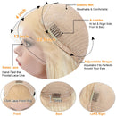 613 Blonde Lace Front Wig Human Hair Pre Plucked Bleached Knots 26" Brazilian Body Wave Human Hair Wigs for Black Women 150% Density Blonde Lace Frontal Wig with Baby Hair A8 Store