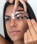 Best Eyebrow Shaping Stencil Kit, Set of 6 Plastic Reusable Stencils for Semi Permanent Microblading Tattoo & Makeup Artists, Draw & Shape Thicker and Fuller Brows with Eyeliner Pencil & Micro Blades (NA) MADLUVV
