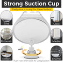 HoneyBull Shower Mirror Fogless for Shaving - with Suction, Razor Holder for Shower & Swivel, Mirrors, Shower Accessories, Bathroom Mirror, Bathroom Accessories, Holds Razors for Men (XL White) HONEYBULL