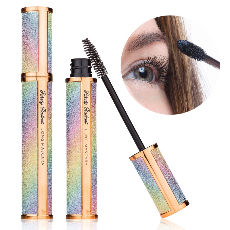4D Silk Fiber Lash Mascara | Hypoallergenic, Cruelty-Free for Long Eyelash | All-day formula, No-hassle removal, No clumping, Waterproof Mascara | Smudge-proof fiber mascara Purely Radiant