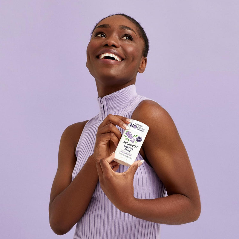 Schmidt's Aluminum-Free Vegan Deodorant Lavender & Sage with 24 Hour Odor Protection, 2 Count for Women and Men, Natural Ingredients, Cruelty-Free, 2.65 oz Infinity Warehouse