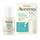 Aveeno Calm + Restore Triple Oat Hydrating Face Serum for Sensitive Skin, Gentle and Lightweight Facial Serum to Smooth and Fortify Skin, Hypoallergenic, Fragrance- and Paraben-Free, 1 fl. oz Aveeno