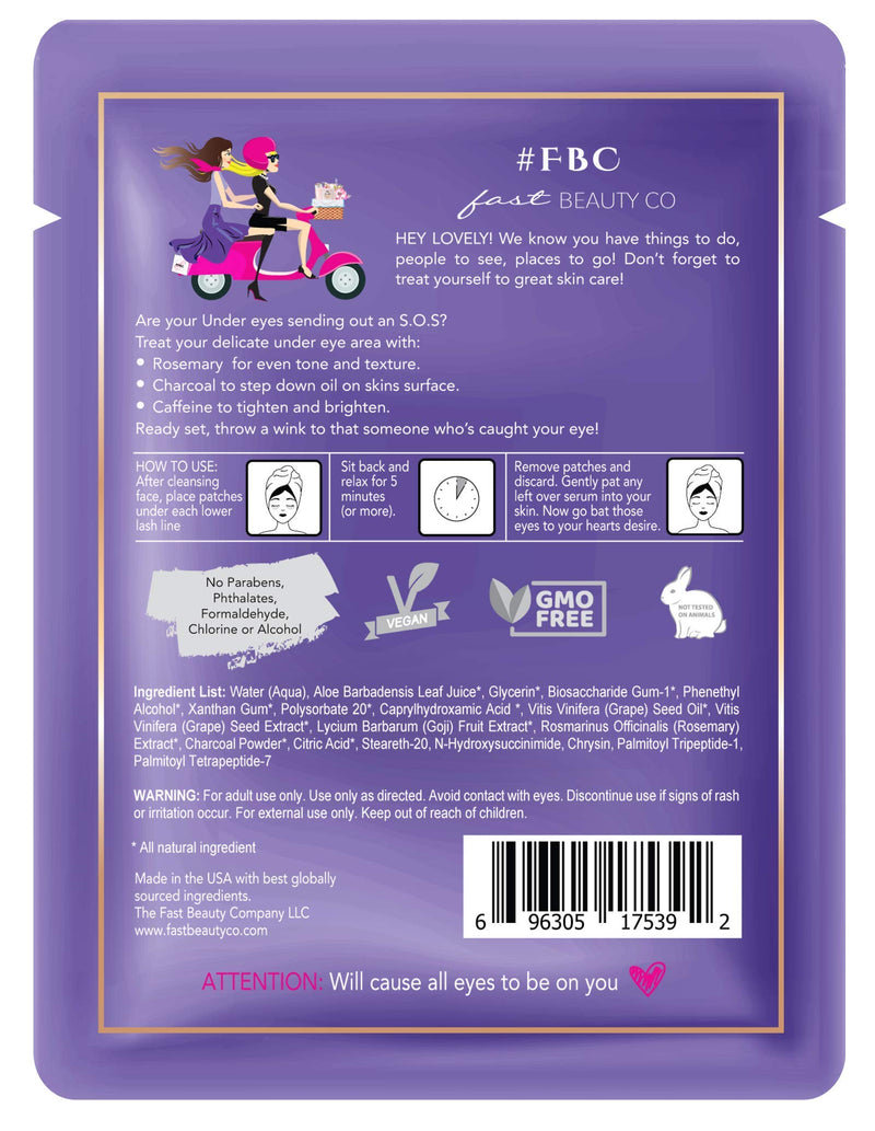 Fast Beauty Co. EyeQ Gold Under Eye Patches With Charcoal & Rosemary, 1 Pair Fast Beauty Co.