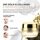 AZURE 24K Gold & Collagen Firming Day Cream - Moisturizing, Illuminating & Lifting | Reduces Wrinkles & Fine Lines | Anti Aging & Toning | Made in Korea - 50mL Azure Kosmetics Store