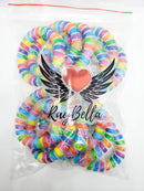 RayBella Spiral Hair Ties - 12pcs BPA-free, Comfortable, Coil Hair Ties, Hair Ties for Thick Hair, Phone Cord Hair Ties, Hair Coils (Colorful) RayBella
