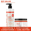 Carol’s Daughter Hair Milk Cleansing Conditioner and Curl Defining Butter, for Curls, Coils, Kinks, and Waves, with Agave Nectar, Paraben Free Carol's Daughter