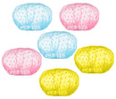 Basic Plastic Shower Hair Caps - Pack of 6 - Solid Polyester Shower Hair Turban - Large Size Head Shower Cap OFXDD