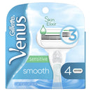 Gillette Venus Smooth Sensitive Women's Razor Blades - 4 Refills Gillette Venus