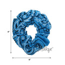 Light Blue Bandana Scrunchies Cotton Hair Bobble - Set of 2 Motique Accessories