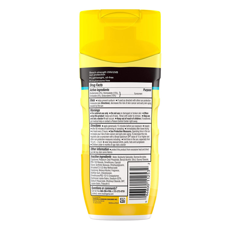 Neutrogena Beach Defense Water-Resistant Sunscreen Lotion with Broad Spectrum SPF 30, Oil-Free and PABA-Free Oxybenzone-Free Sunscreen Lotion, UVA/UVB Sun Protection, SPF 50, 6.7 fl. oz Neutrogena