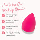 100% PURE Makeup Blender, Non-Latex, Blending Sponge for Liquid, Cream, Powder Makeup, Odor Free, Hypoallergenic, Natural Makeup Sponge 100% PURE
