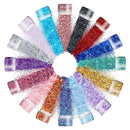 Chunky Cosmetic Holographic Glitter I Body, Face & Hair Safe I 16 Pack + 1 Glitter Glue SoJourner Bags