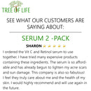 NEW LOOK | Tree of Life Vitamin C Brightening Serum and Retinol Firming Serum, Turn Back Time Facial Serum Duo, Glowing & Revitalizing Skin, 2 Count x 1 Fl Oz Tree of Life Beauty