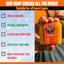 Tame's Orange Walnut Beard Soap - Works as a Natural Beard Wash - Shampoo and Conditioner - Exfoliating Face and Body Scrub - 3 PACK SET of (5oz bars) TAME THE WILD MAKE YOUR BEARD BEHAVE Store